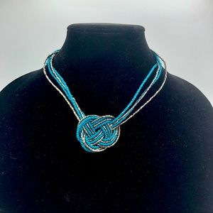 Twisted Seed Bead Knot Necklace